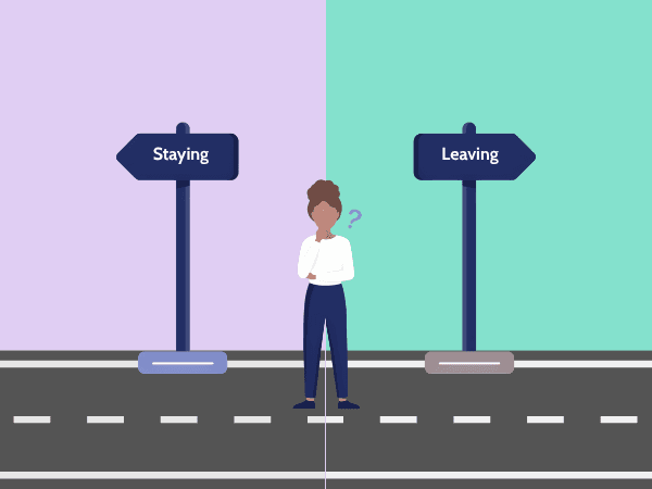 Illustration contrasting Are You Leaving For The Right Reasons, Or Just Leaving